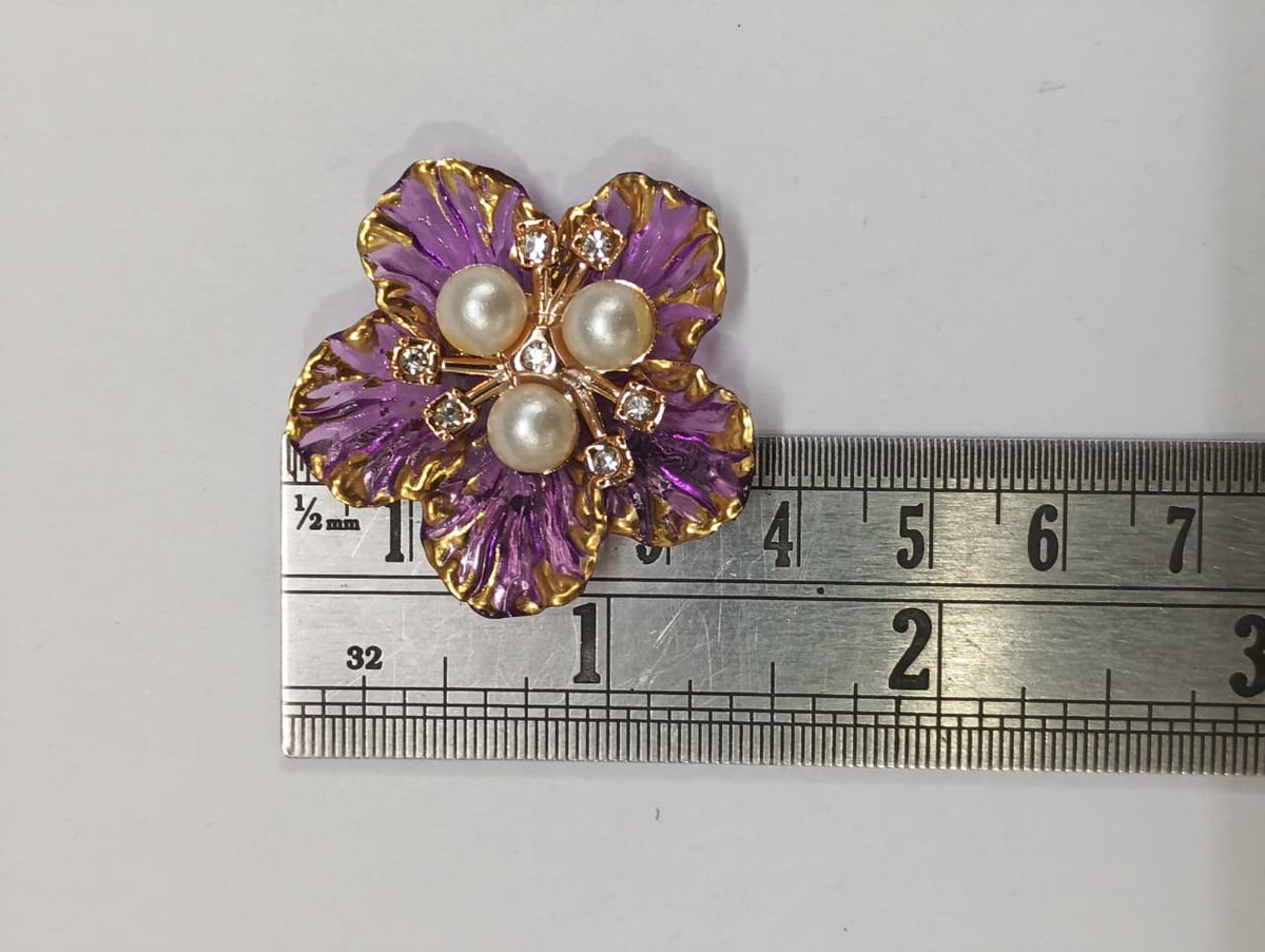 Purple Artificial Flower - 10 pieces , Shade - 19