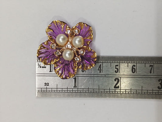 Purple Artificial Flower - 10 pieces , Shade - 19