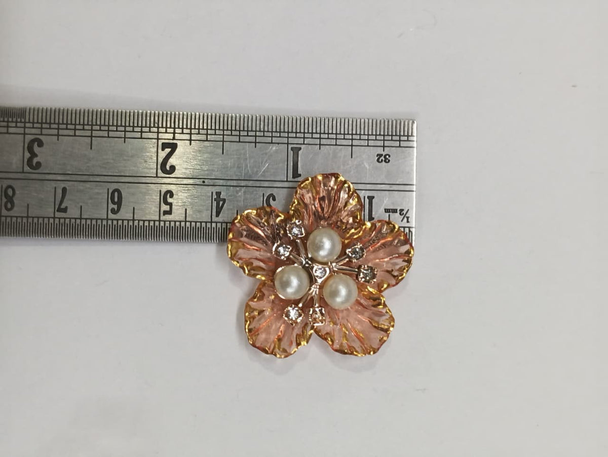 Peach Artificial Flower - 10 pieces , Shade - 20