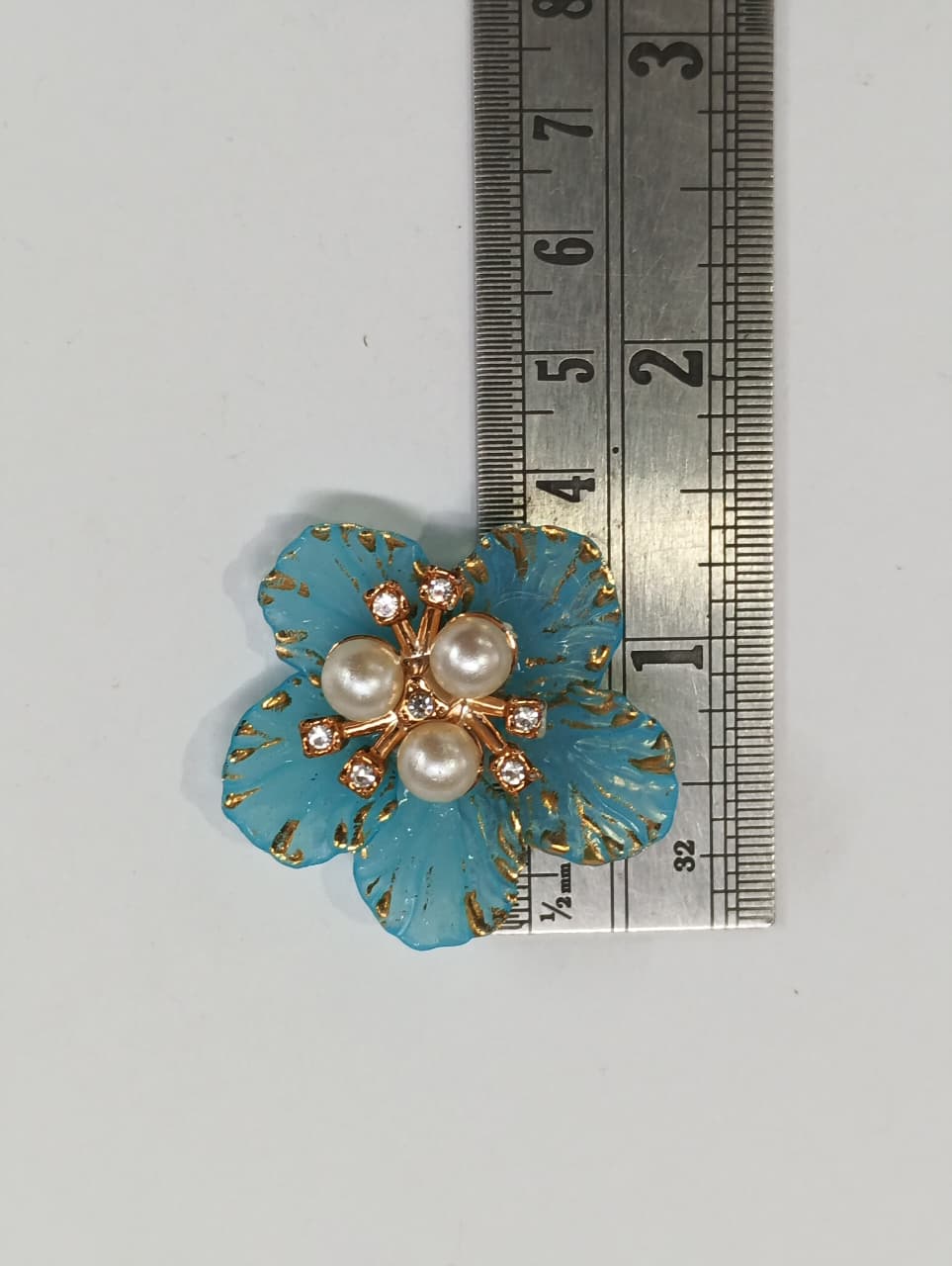 Light blue Artificial Flower - 10 pieces , Shade - 21