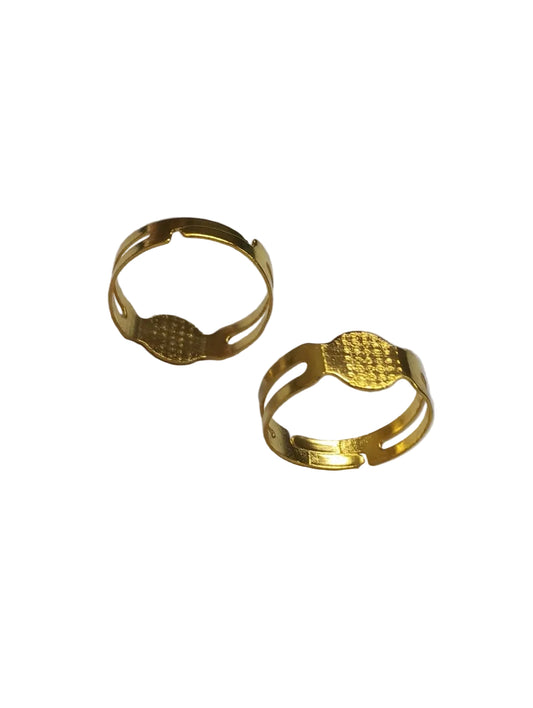 Ring Base Adjustable - Gold - 16 pieces
