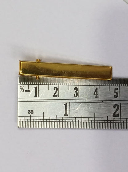 Hair Clip Base – Gold - 100 pcs