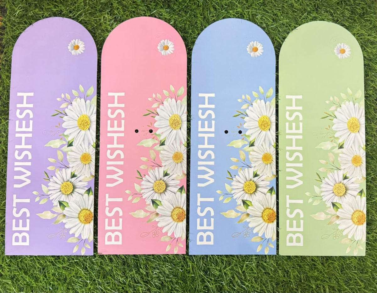 Best Wishesh Flower Holder Cards - 12 Sheet