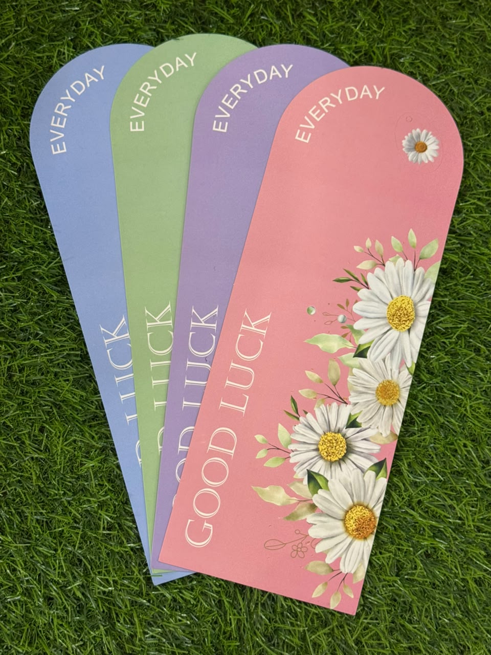 Good Luck Flower Holder Cards - 12 Sheet