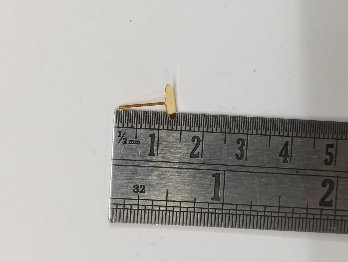 Blank Earring Studs - Gold - 100gm