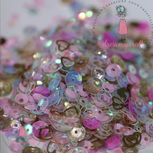 Pink Celebration Sequins - 25 gm