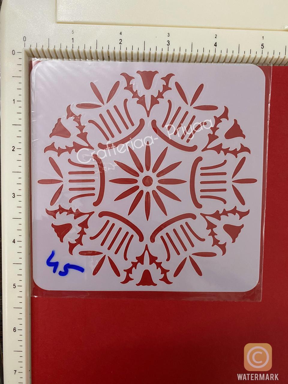 5×5 inch – Stencil Design -45