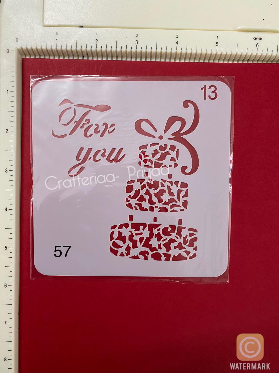 5×5 inch – Stencil Design -57