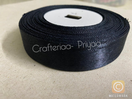 Satin Ribbon – 1 Inch – 18 Mtr SR-11– Black