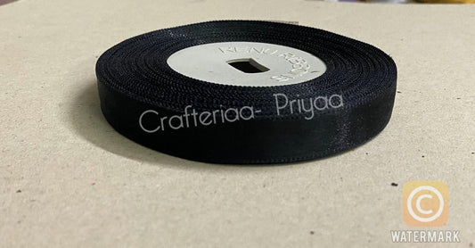 Satin Ribbon – 1/2 Inch – 18 Mtr SR-14 – Black