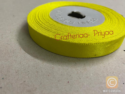 Satin Ribbon – 1/2 Inch – 18 Mtr SR-16 – Lime Yellow