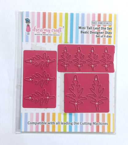 Mini Tall Leaf Die Set - Flower Making Cutting Dies
