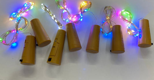 Battery operated Cork Lights -7 Pieces- Mix