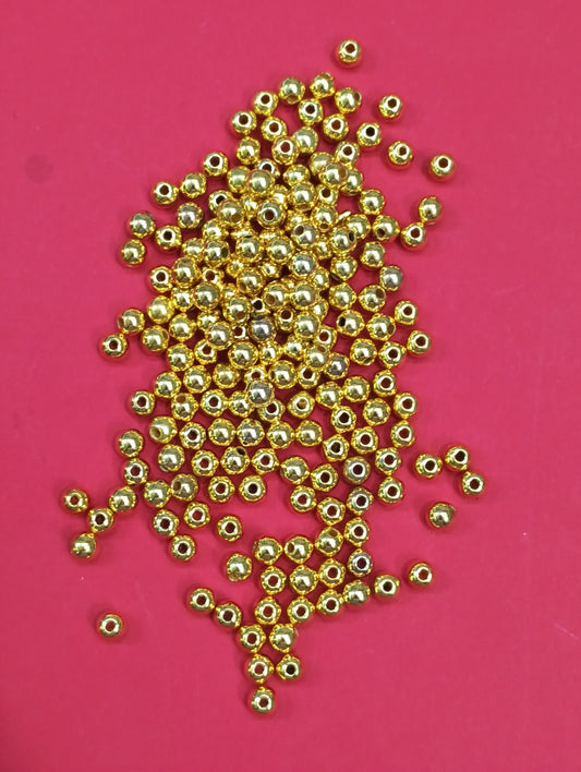 Golden Beads - 500 gm - 6 mm