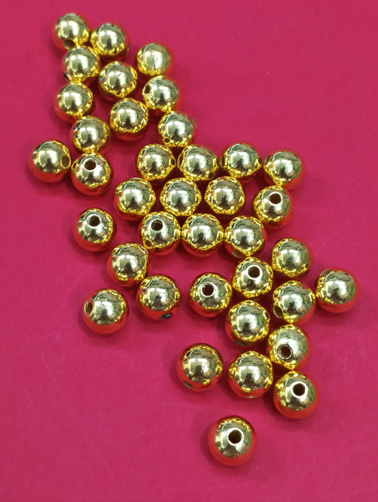 Golden Beads - 500 gm - 8 mm