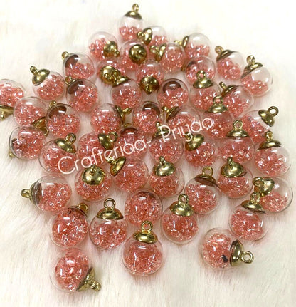 Glass Balls – 5 pieces – Peach