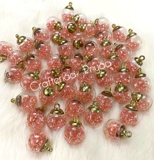 Glass Balls – 5 pieces – Peach