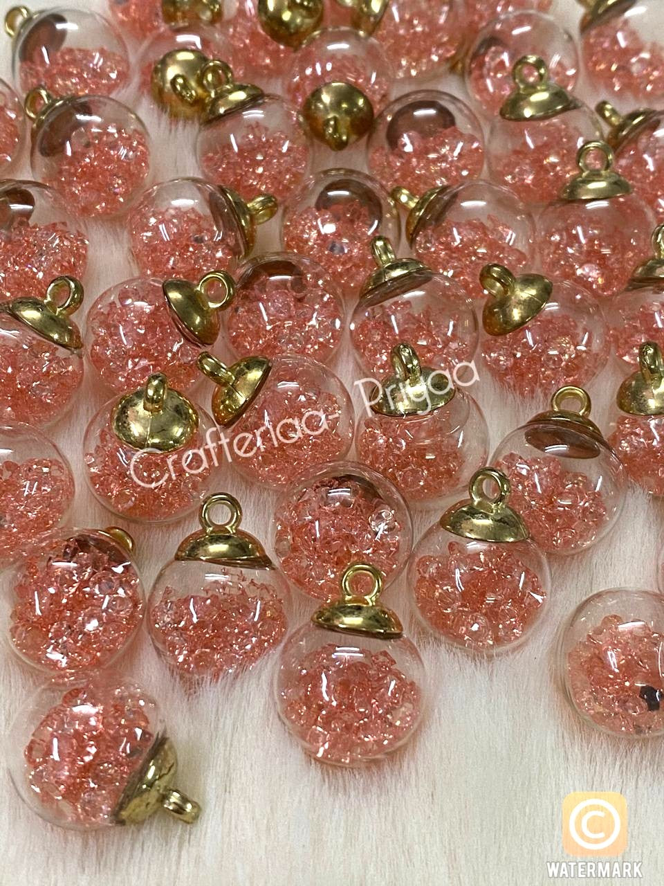 Glass Balls – 5 pieces – Peach