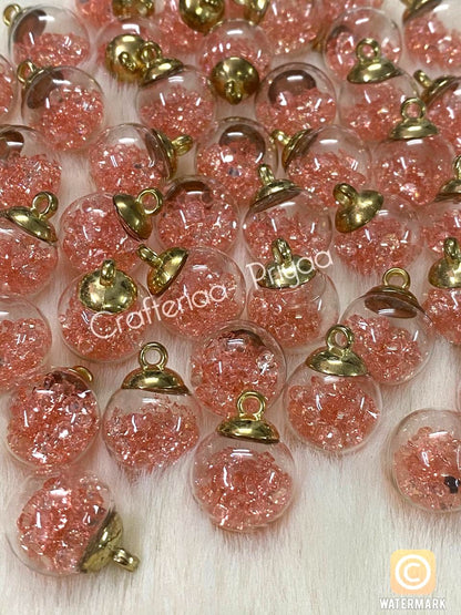 Glass Balls – 5 pieces – Peach