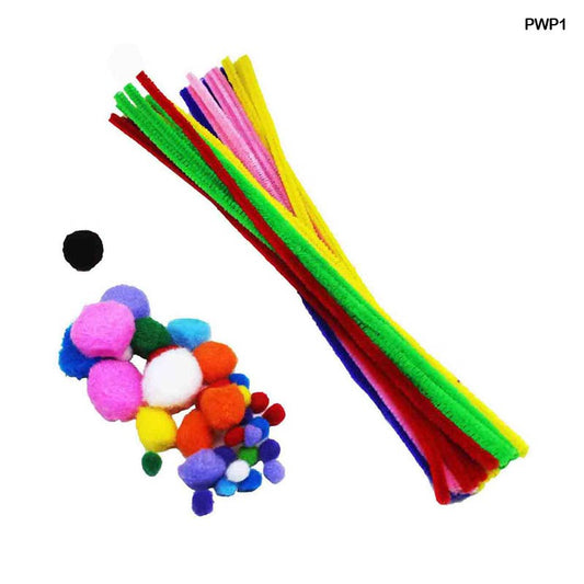 Colourful  Straw Cleaner With Pom Pom