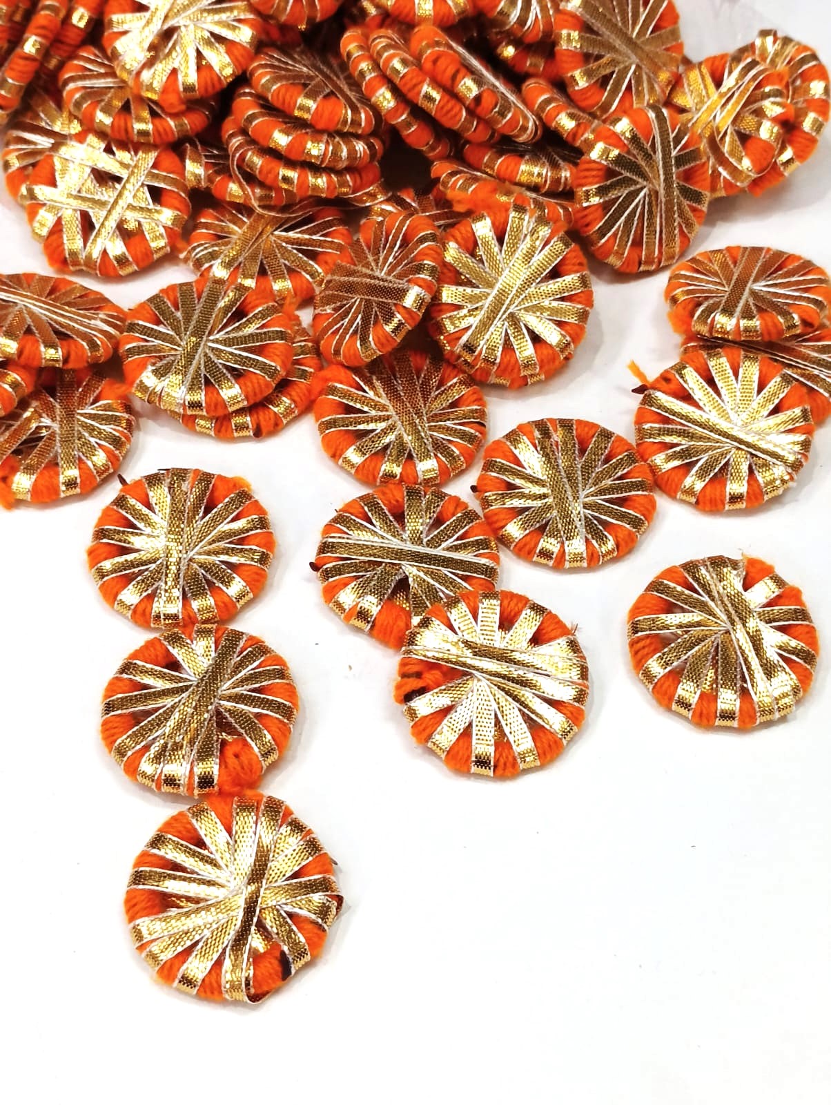 Gotta Patti Ring - Orange - 100 pieces