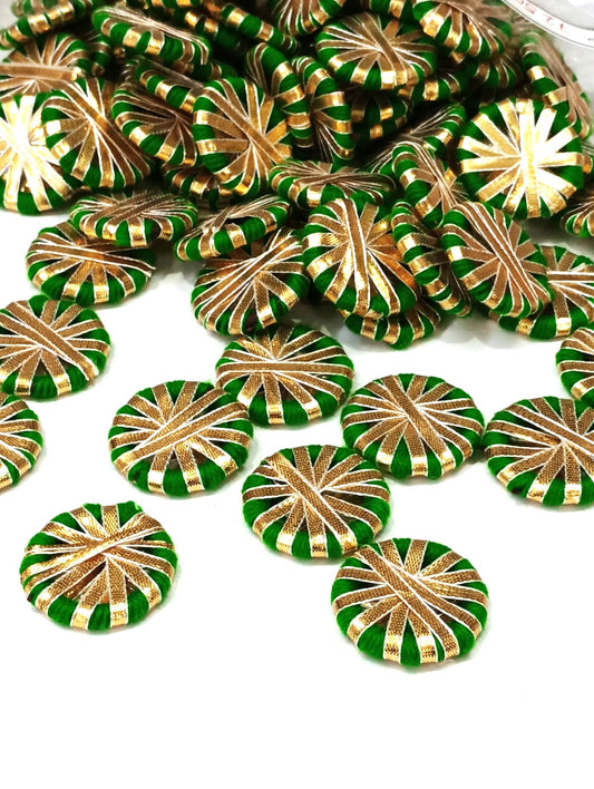 Gotta Patti Ring - Green - 100 pieces