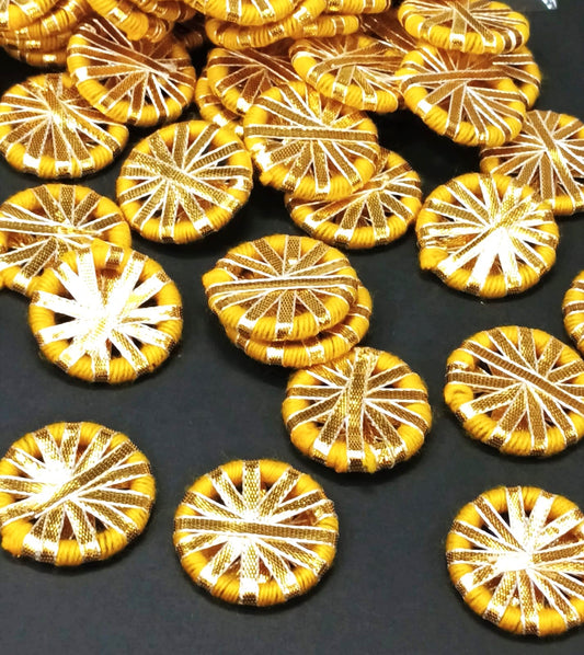 Gotta Patti Ring - Yellow - 100 pieces