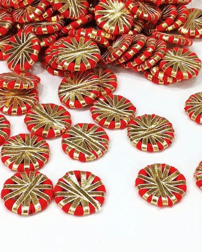 Gotta Patti Ring - Red - 100 pieces