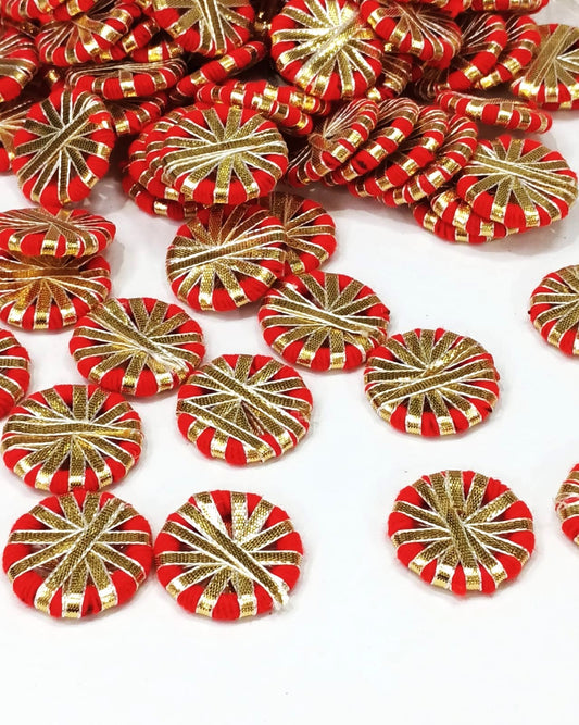Gotta Patti Ring - Red - 100 pieces