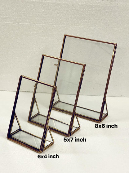 Vintage Glass Frame with stand – 6 x 4 inch