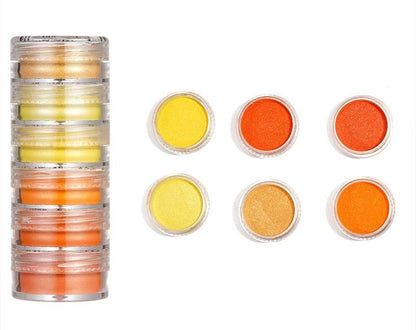 Mica Pigment Set -10, Orange theme