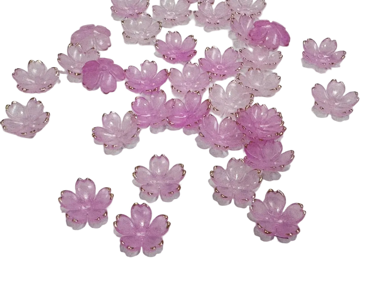 Flower Beads - 50 gm Pink