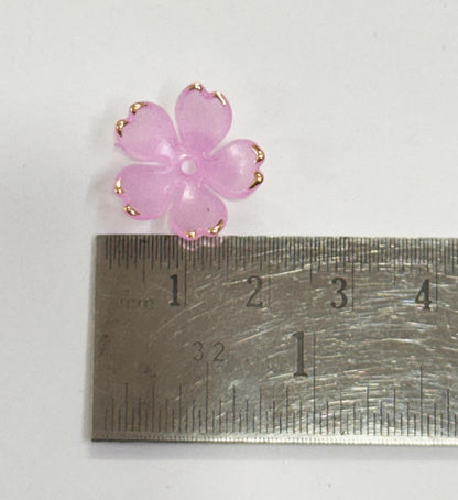 Flower Beads - 50 gm Pink