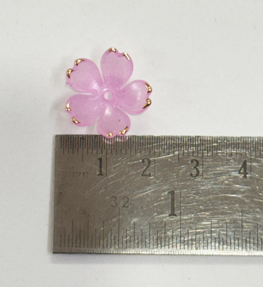 Flower Beads - 50 gm Pink