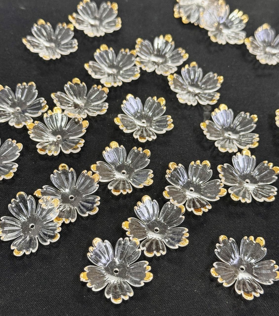 Flower Beads - 50 gm - Transparent