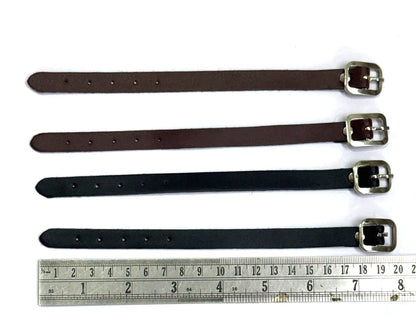 Leather Belt for Travel / Luggage Tag - Black