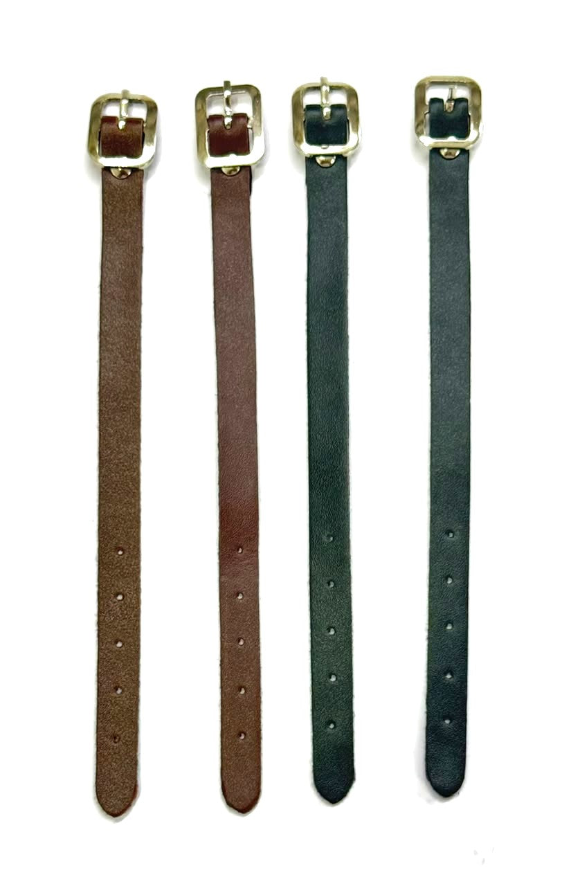 Leather Belt for Travel / Luggage Tag - Black