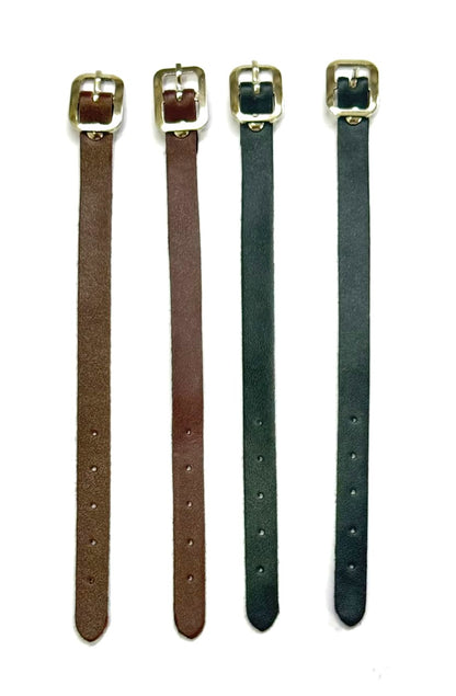 Leather Belt for Travel / Luggage Tag - Black
