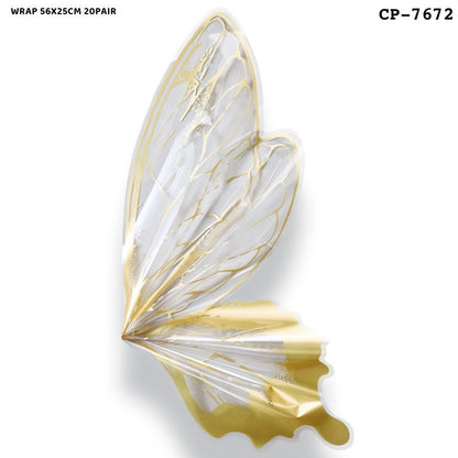 Gold Butterfly Wing Wrapping Paper , D -  41