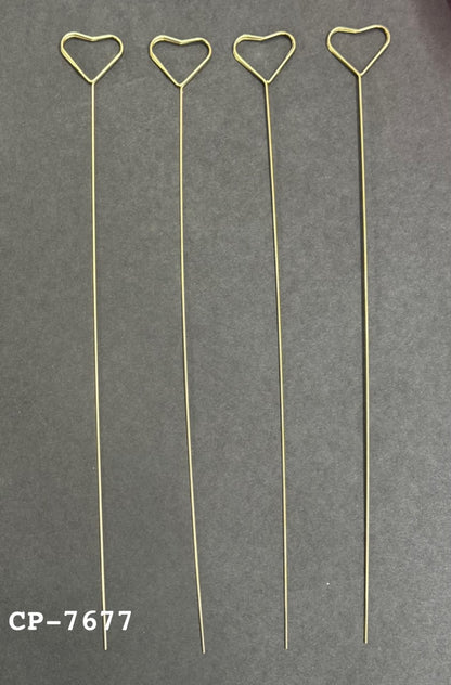 Card Holder Metal Stick -10 pcs, Gold Color