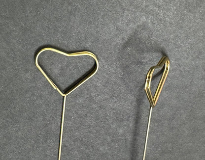 Card Holder Metal Stick -10 pcs, Gold Color