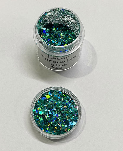 Shimmer Glitter Laser Turquoise Blue