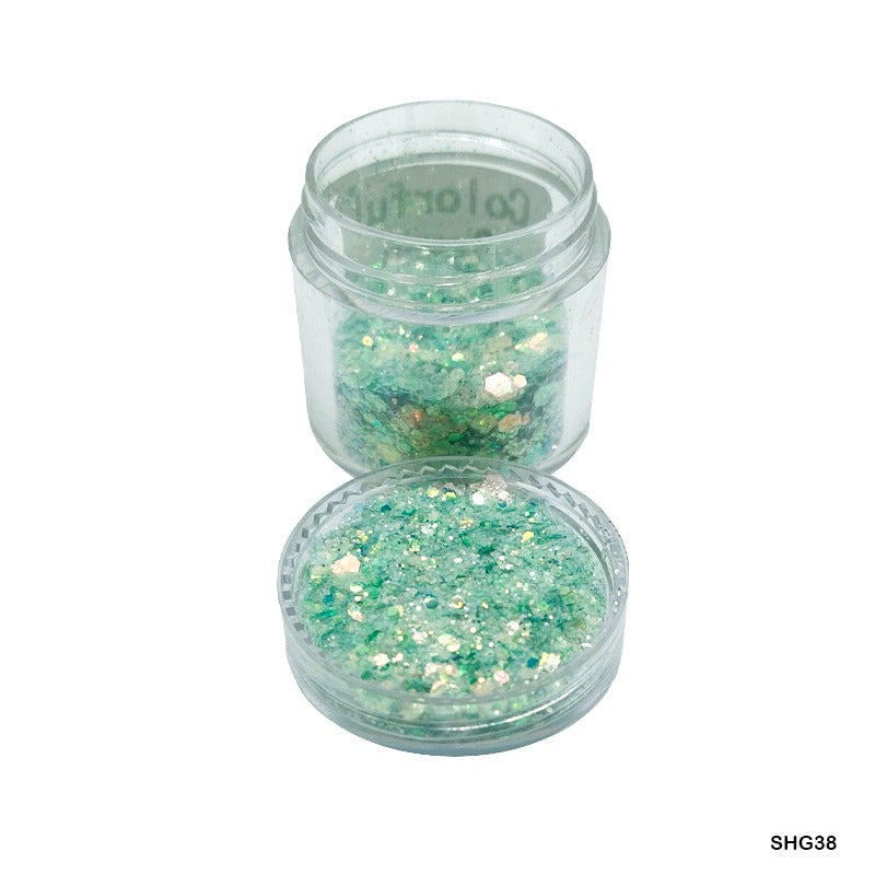 Shimmer Glitter Colorful Green