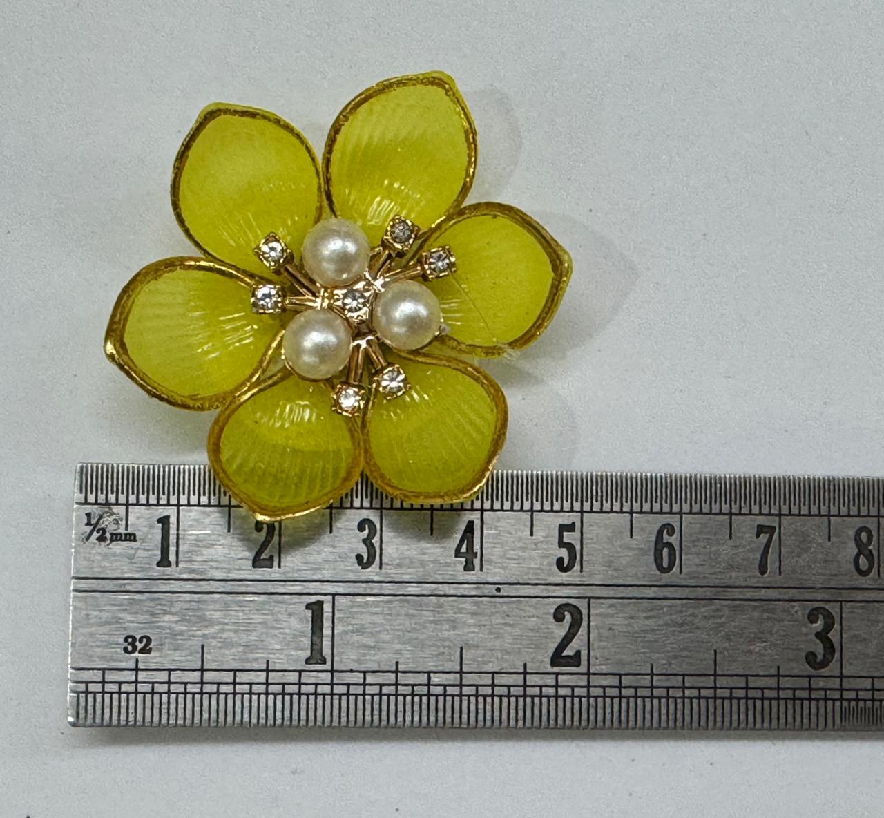 Translucent Yellow Artificial Flower - 10 pieces Shade -5