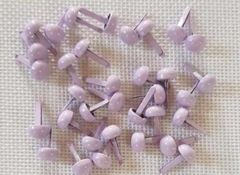 Round Brads-8 mm - 25 Pieces- Light Purple