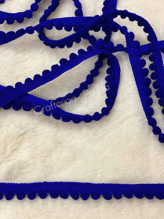 Pom Pom Lace- 10 mtr - Royal Blue